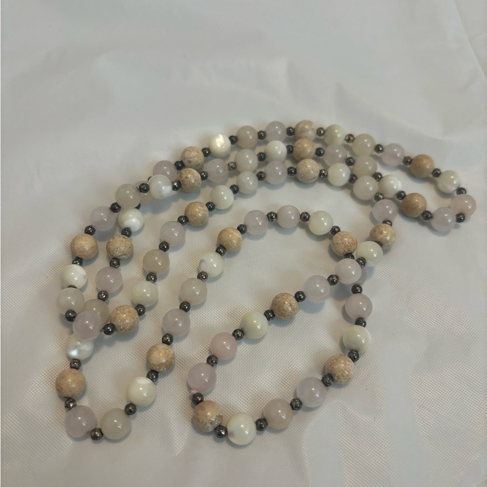 Pastel and Earth Tone Beaded Necklace